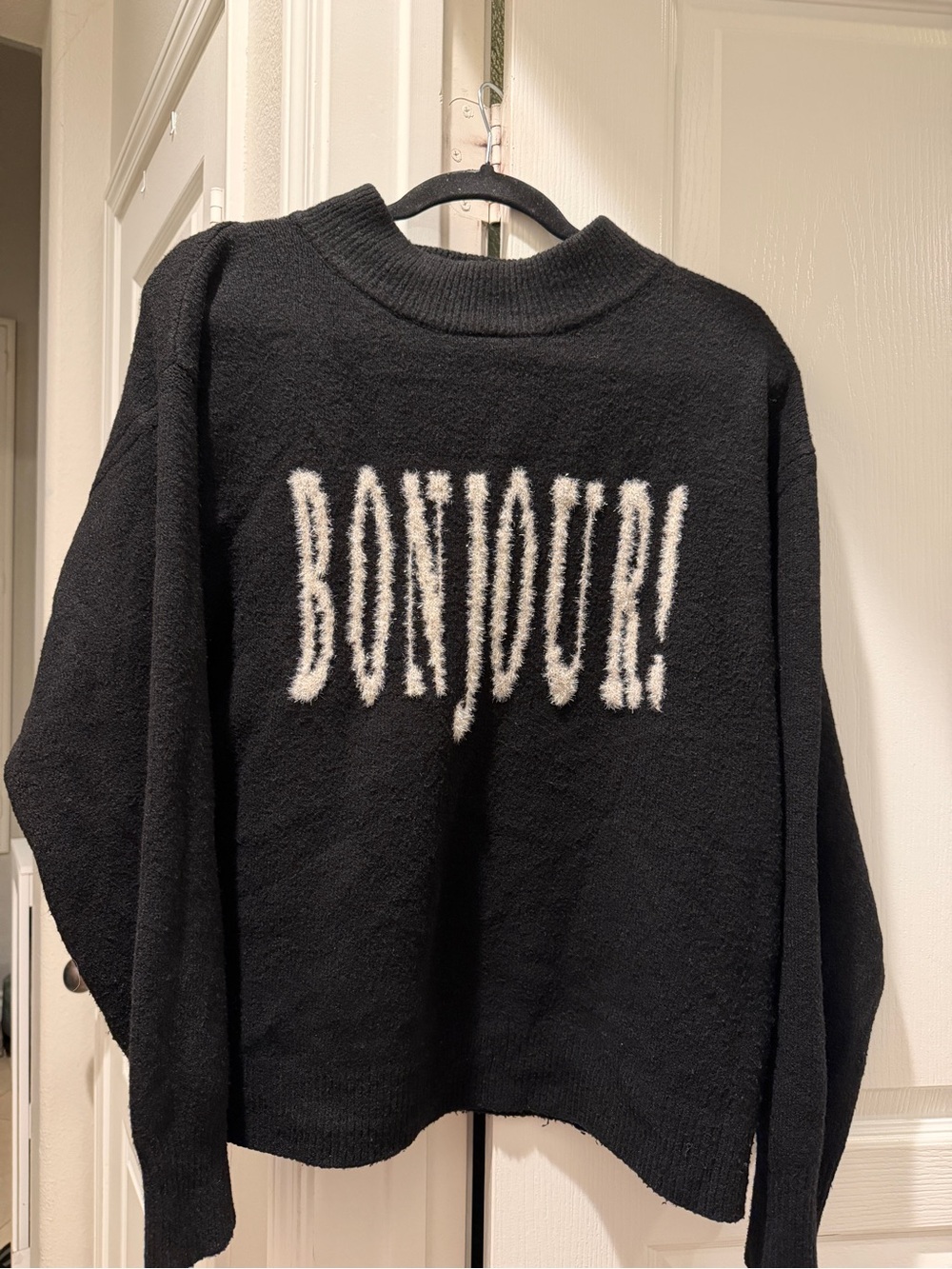 A New Day Black Bonjour Oversized Sweater Size L